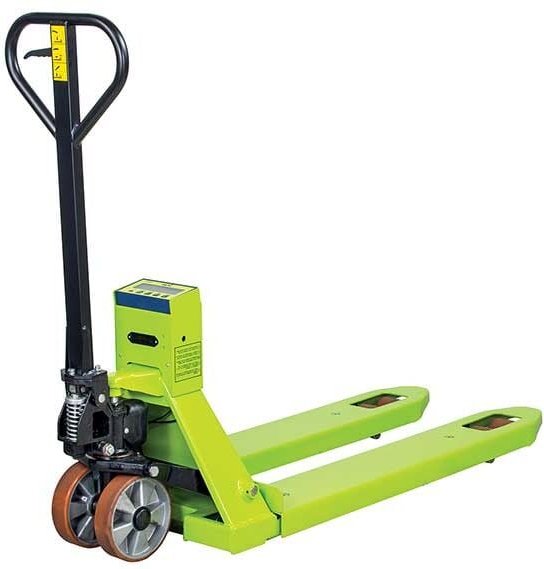 Handhubwagen mit Waage - Gabeln 1185x555mm - Tragfähigkeit 2500kg - Hohe Genauigkeit von 0,05% - Batteriebetriebene Waag...