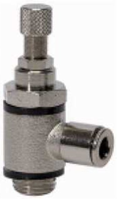 Drosselventil, Drosselung beidseitig (b) Steckverb.G1/4,Schl. 6 - Riegler