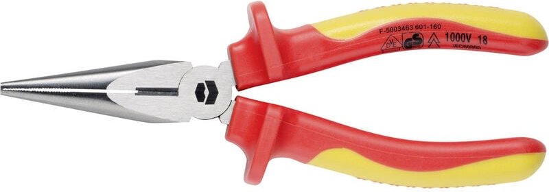 TO-6448056 vde Flachrundzange Gerade Chrom-Vanadium Stahl 160 mm - Toolcraft