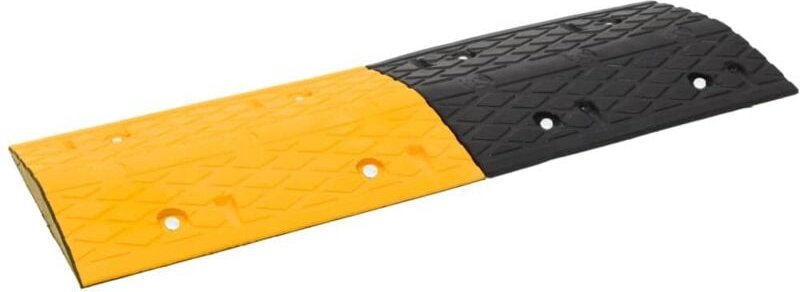 vidaXL Bodenschwelle Gelb & Schwarz 97x32,5x4 cm Gummi