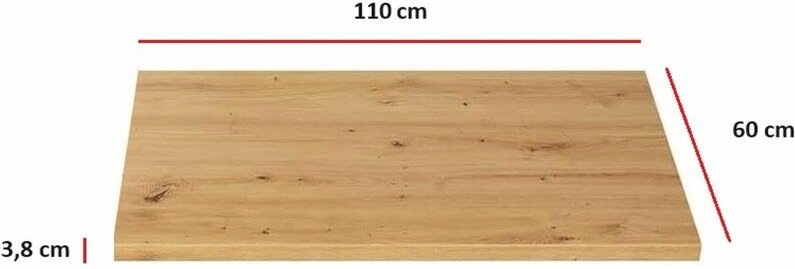 Küchen Preisbombe - Küchen Arbeitsplatte 110cm 38 mm Küchenzeile Küchenblock Eiche Artisan Eko Stilo