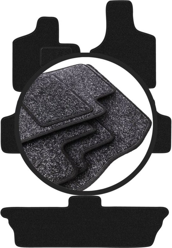 ANTHRA Autofußmatten für: Dodge Caravan / Grand Caravan III 7 Personen (2001-2007)