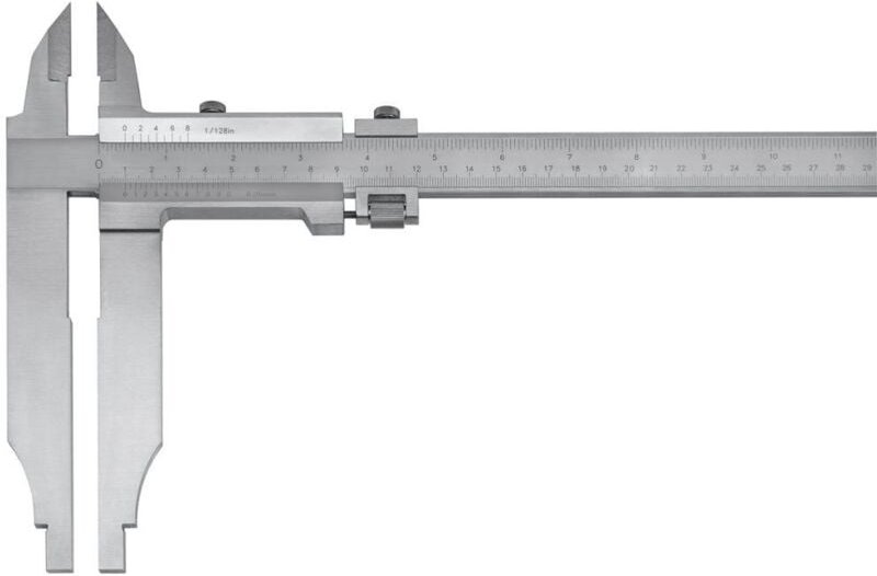 Format - Werkstattmessschieber mit Spitzen mit Feineinst.1/20 500x150 mm