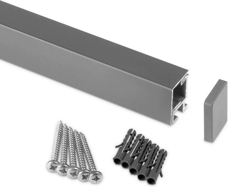 Kesseböhmer Linero style Küchenreling Edelstahloptik 1200 x 22 x 29 mm Aluminium Relingsystem von SOTECH