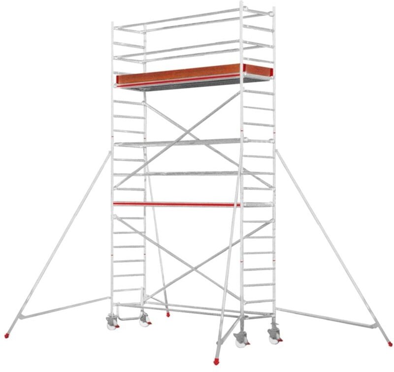 Fahrgerüst mit Ausleger, Bühnenlänge 2,45 m, Rahmenteilbreite 0,80 m, Reichhöhe 8,40 m - Hymer