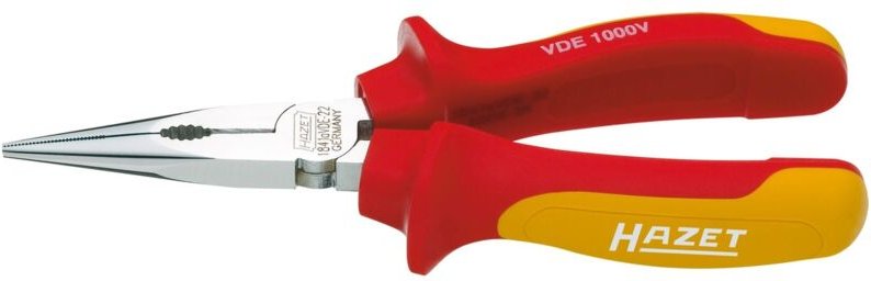 Flachrund-Zange, schutzisoliert, 160 mm lang - Hazet