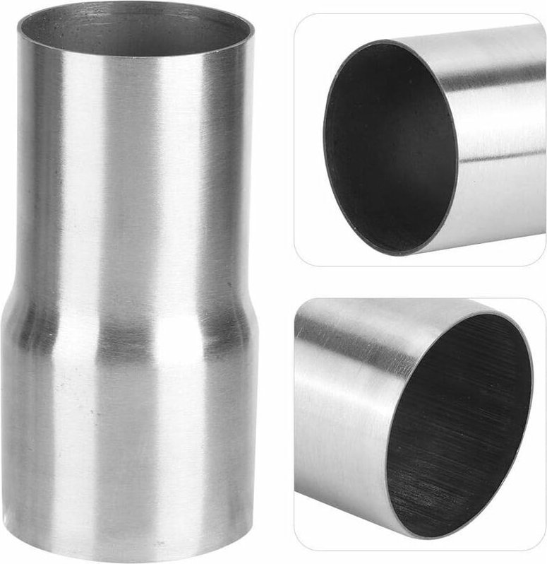 Auspuffrohradapter, 57-63 mm Auspuffrohradapter, Edelstahl-Universal-Auspuffrohranschlussrohradapter, modifiziertes Teil...