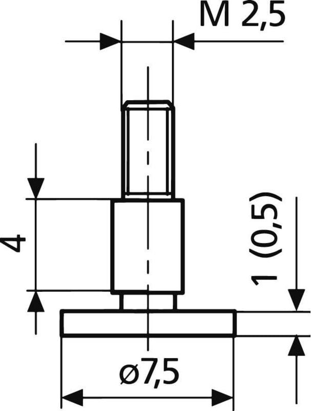 Tellermesseinsatz 7,5 x 1,0mm - Mahr