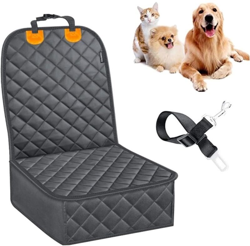 Universal-Vordersitzbezug für Hunde im Auto, wasserdicht, rutschfest, kratzfest, Haustier-Sitzkissen fürs Auto