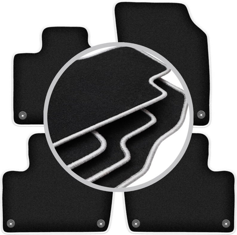 CARLUX-SILVER Autofußmatten für: Volvo XC90 II SUV (2015-)