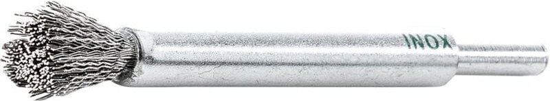 Pinselbürste Edelstahl gewellt 12x20/120x0,3mm Lessmann