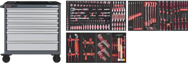 BT LINE Werkstattwagen BT900, 7 Schubladen 244-tlg.