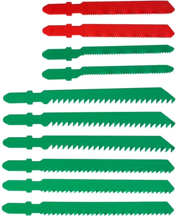10er-Pack T-Klingen für Holz und Metall, gerader Schnitt, 1,5-30 mm Centrale Brico