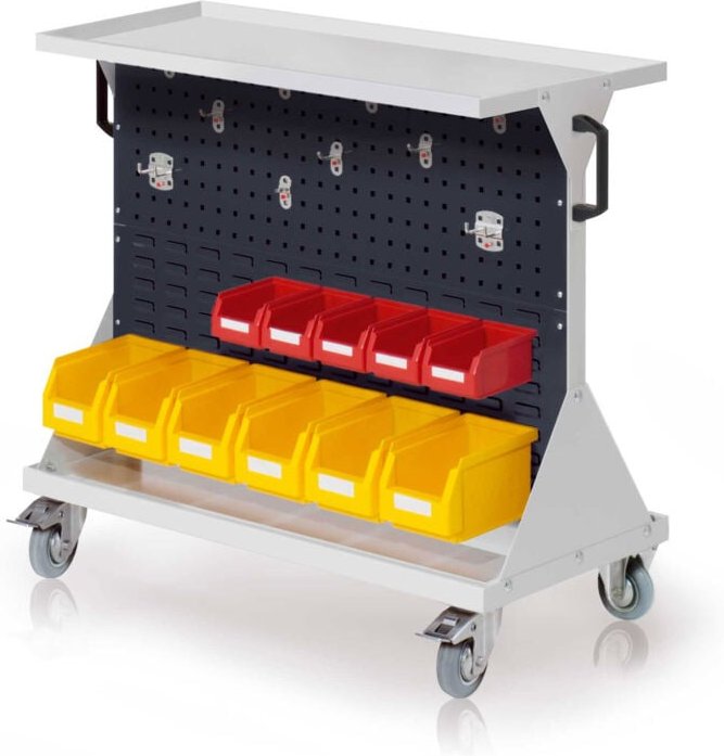 Kappes RasterMobil® Größe 2 - 1000x930x500mm - 2x Lochplatte 2x Schlitzplatte - Auflageboden aus Stahlblech - anthrazitg...