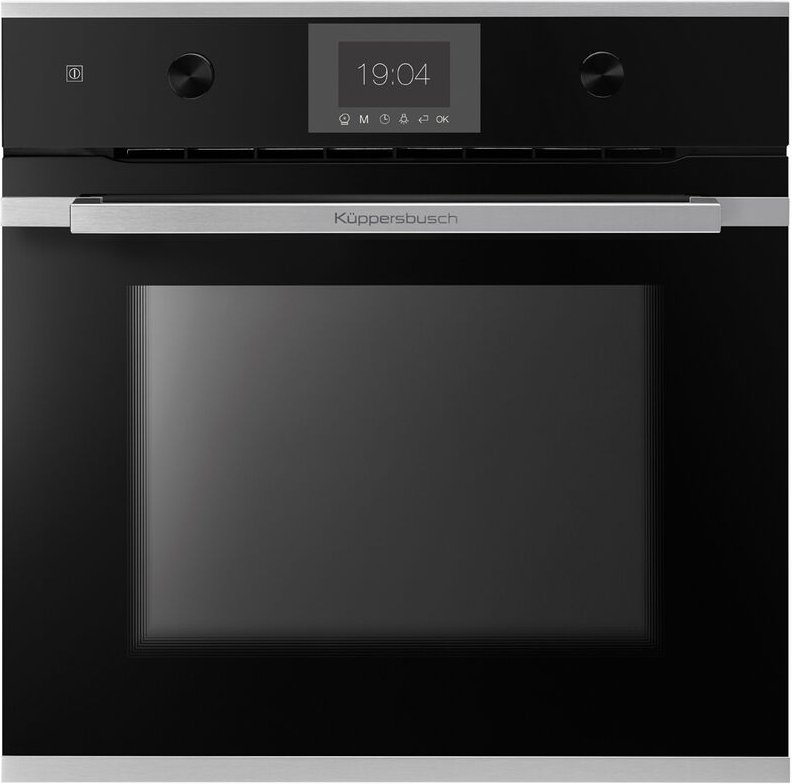 Backofen b 6350.0 S1 schwarz mit Design-Kit Edelstahl - Küppersbusch