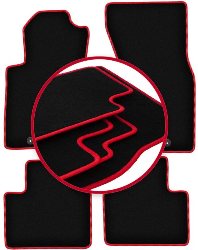 CARLUX-RED Autofußmatten für: Audi A8 D2 Limousine (1994-2002)