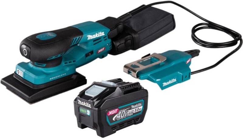 Makita BO 005 CGT1 Akku Schwingschleifer 40 V max. 80 x 130 mm 3,0 mm Hub Brushless + 1x Akku 5,0 Ah - ohne Ladegerät