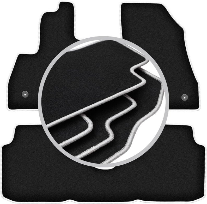 CARLUX-SILVER Autofußmatten für: Fiat 500L Minivan (2012-)