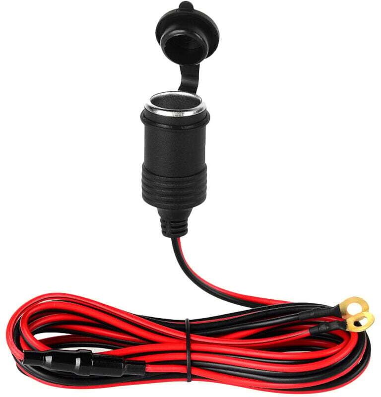 12 V Auto-Zigarettenanzünder, Zigarettenanzünder-Buchse, Verlängerungsbuchse mit abgesichertem Ringkabelschuh, 10 A