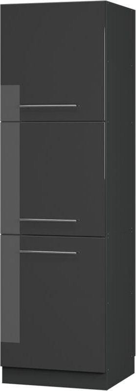 Herdumbauschrank Fame-Line, Anthrazit Hochglanz, 60 cm, Vicco