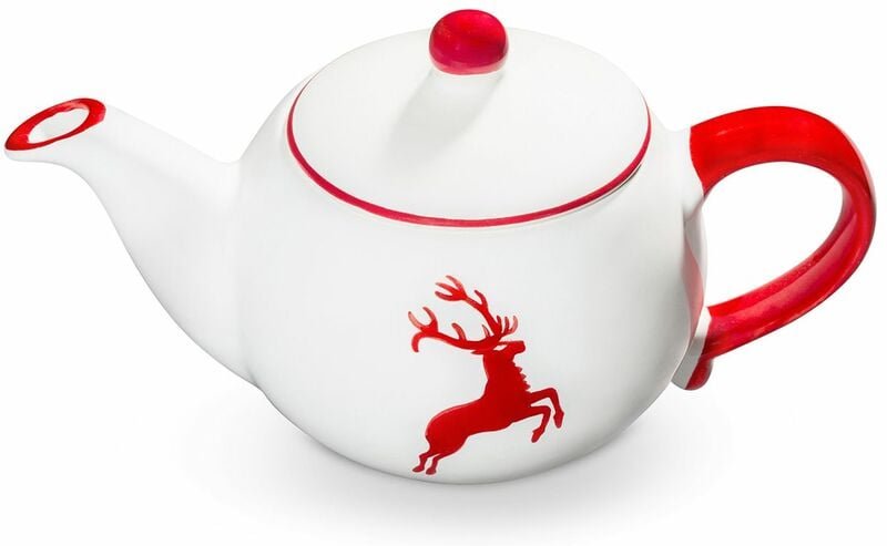 Gmundner Keramik - Rubinroter Hirsch, Teekanne 0,5L