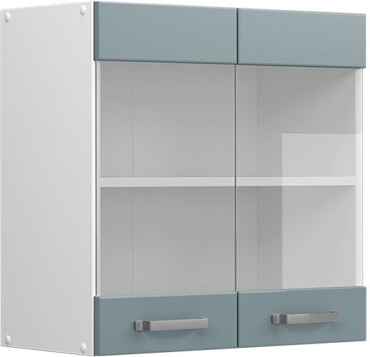 Thumbnail - Küchenglasschrank R-Line, Blau-Grau, 60 cm Vicco