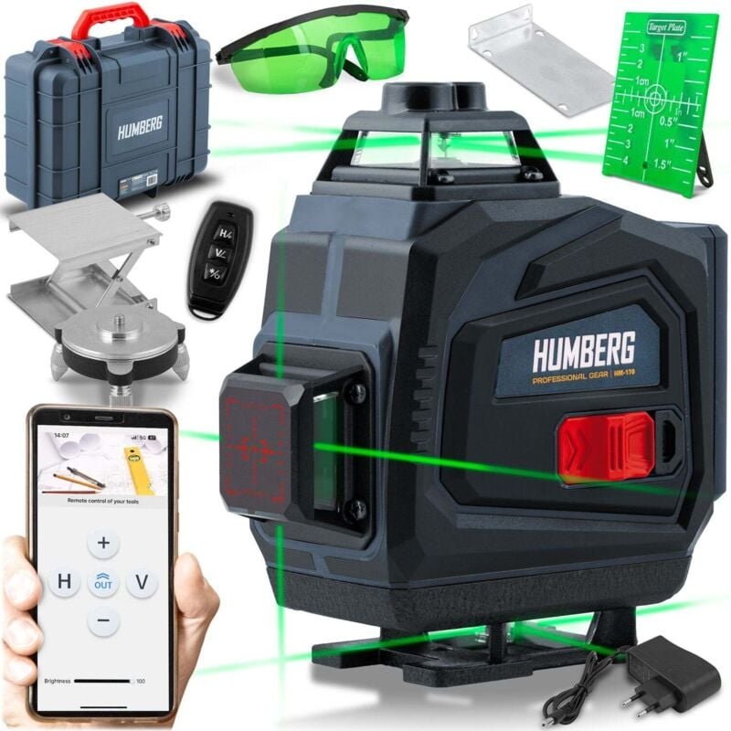 Thumbnail - Northix - Kreuzlinienlaser im koffer zubehor humberg hm 170