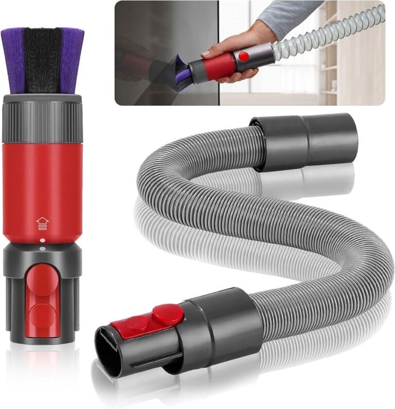 Stück Anti-Kratz-Bürste für Dyson Staubsauger-Set, V7 V8 V10 V11 V15 Zubehör, mit flexiblem Verlängerungsschlauch, Unive...