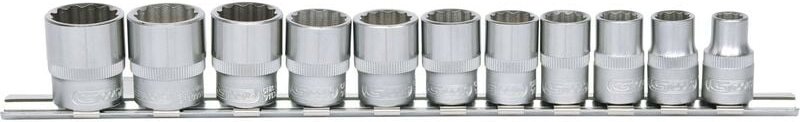 3/8" 12-kant-Stecknuss-Satz, 11-tlg