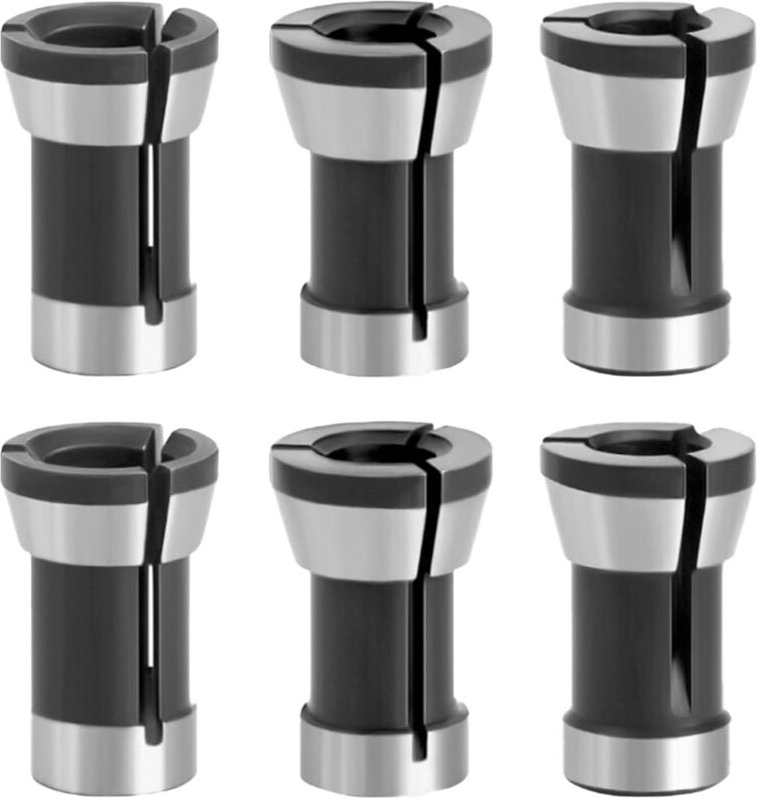 6er-Pack 6 mm 6,35 mm 8 mm Mehrzweck-Bohrzange für gerade Oberfräsen und Schleifmaschinen, Premium-Werkzeug für präzises...