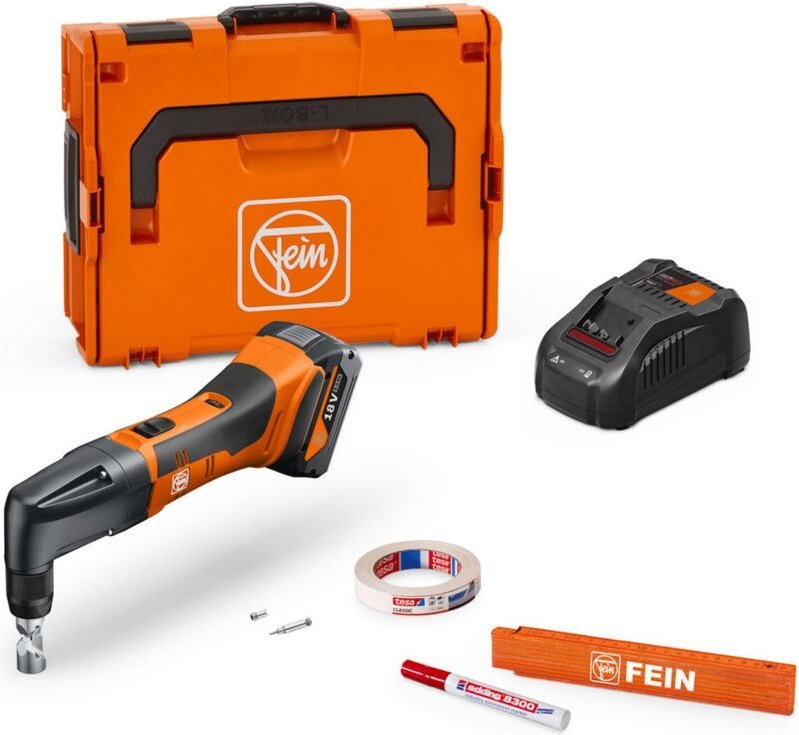 Fein - Akku-Knabber bis 1,6 mm ablk 18 1.6 e as Set / 1x 5,0 Ah Akku + Ladegerät - 71321163000