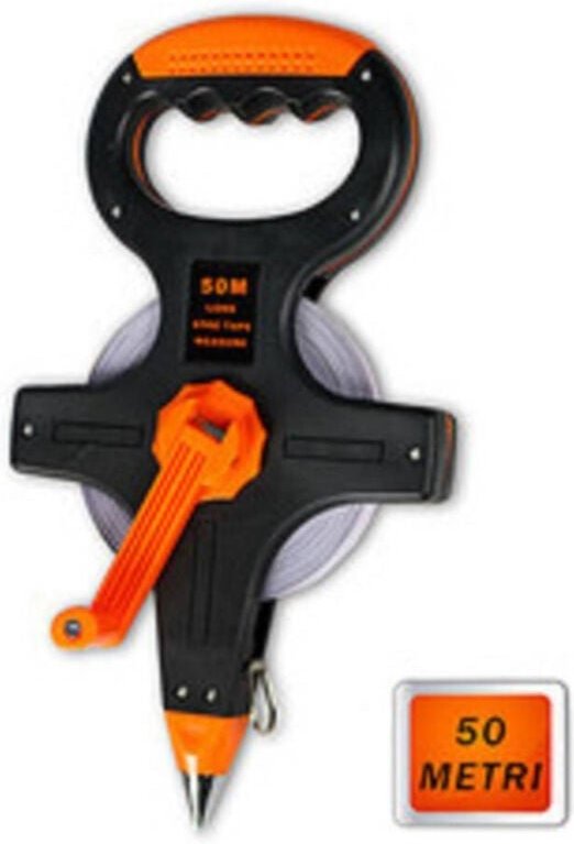 Trade Shop Traesio - Trade Shop - messrad stahlband 30 oder 50 meter mit mess-mess-spitze - -50 m -