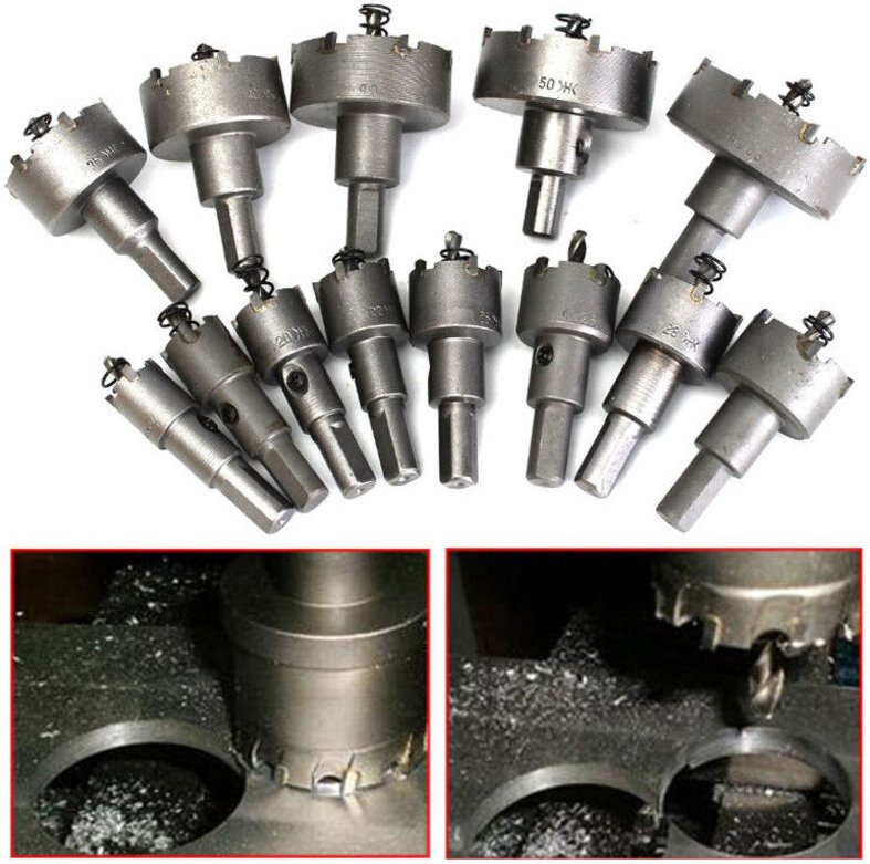 13-teiliges Versailles-Lochsägen-Set, Lochsägen-Bohrer, 16 mm 53 mm Edelstahl-Lochsäge, Wolframkarbid-TCT-Bohrer, Metall...