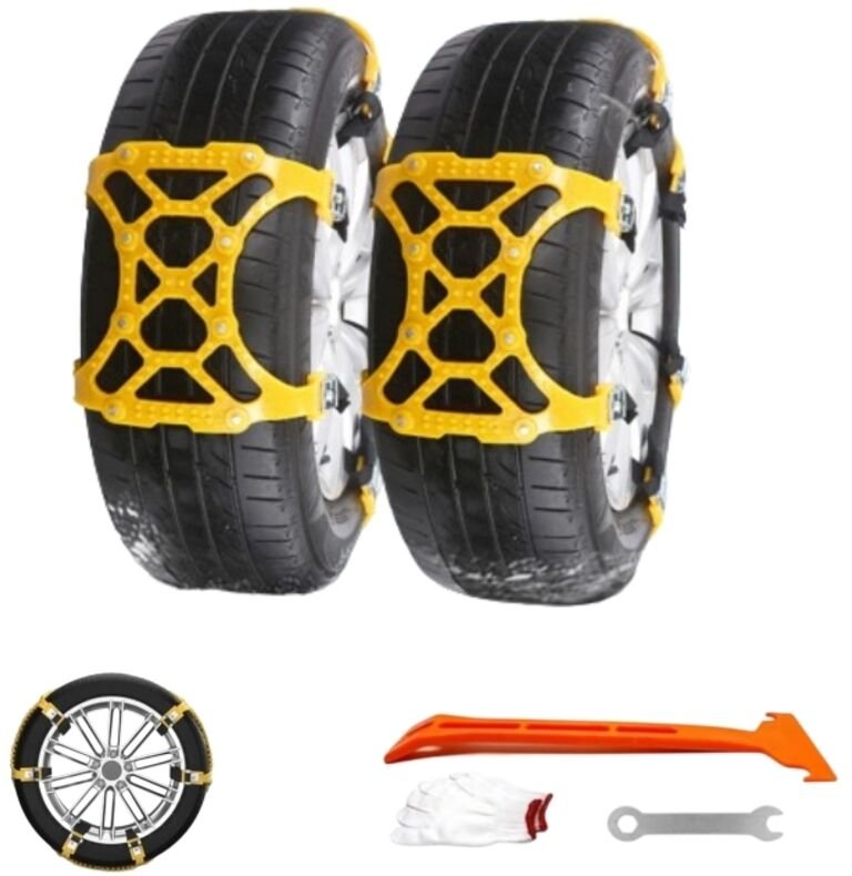 6 Schneeketten für pkw/lkw/suv, universelle Schneereifenketten, einfach zu installieren für alle Reifenbreiten zwischen ...