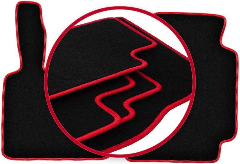 CARLUX-RED Auto-Fußmatten für: Smart ForTwo I mit Pfote (1998-2007)
