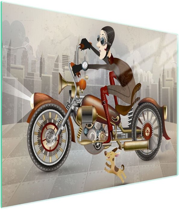 Glasschneidebrett 52x30 Motorrad