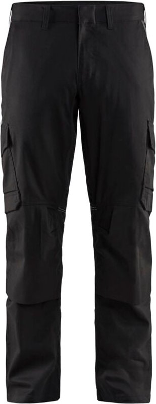 Arbeitshose mit Kniepolstertaschen, dehnbar 2D 1448 - Schwarz/Dunkelgrau S - FR(38) - SE(C44) - Lang