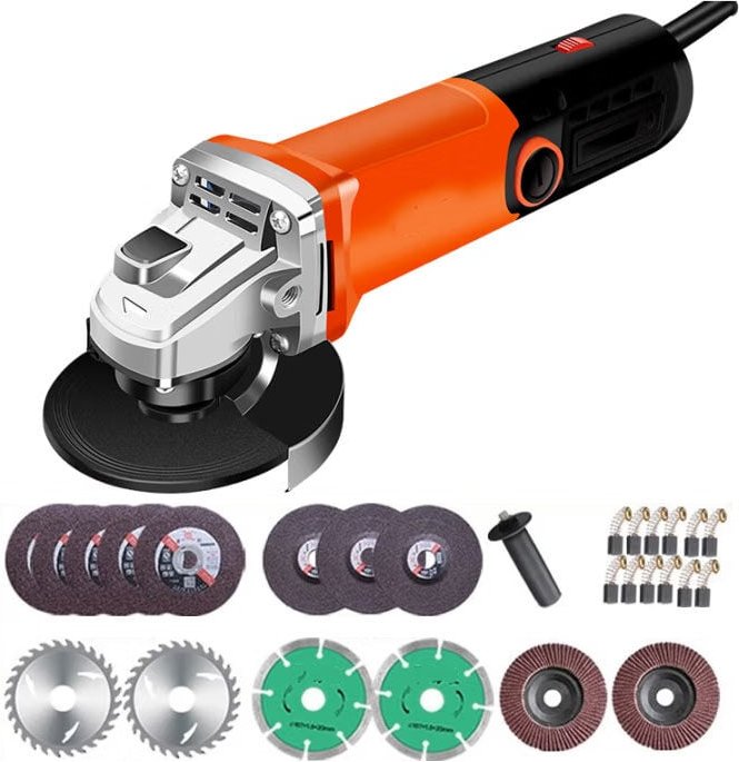 Elektrischer Mini Winkelschleifer 100mm , 850W mit 5 Trennscheiben Multifuction Kabelgebundener elektrischer Winkelschle...