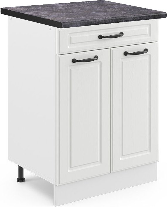 Thumbnail - Vicco - Küchenunterschrank R-Line, Weiß Landhaus, 60 cm mit Schublade, ap Anthrazit