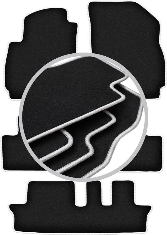 CARLUX-SILVER Autofußmatten für: Chevrolet Orlando I 7 Personen (2011-2015)