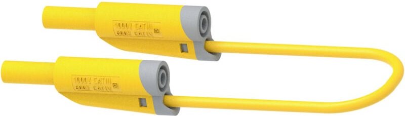 2710-IEC-CD1-50J Messleitung Lamellenstecker 4 mm Lamellenstecker 4 mm 50 cm Gelb 1 St. - Electro Pjp