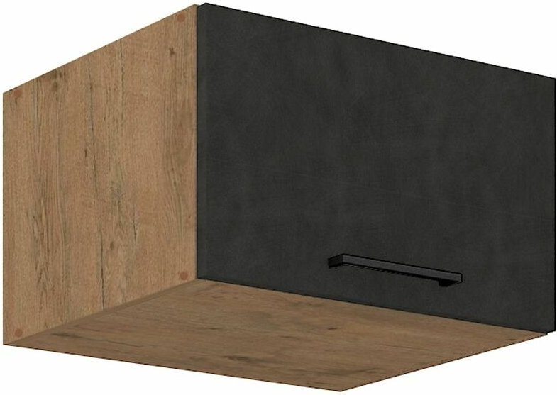 Küchen Preisbombe - Vigo Aufsatzschrank Hochschrank 60 cm Eiche Lancelot Matera Grau Küchenzeile