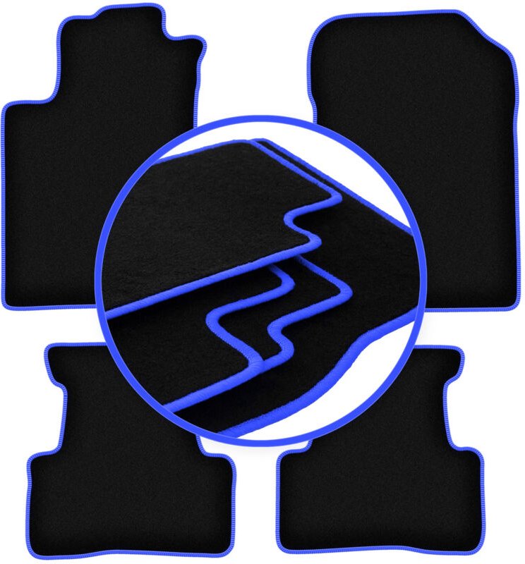 CARLUX-BLUE Autofußmatten für: Honda CR-V III SUV (2006-2011)