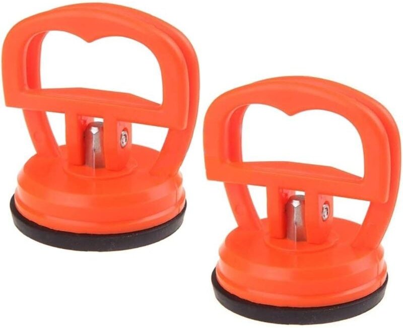 Thumbnail - Fitags - Saugnapf zum Reparieren von Dellen in der Karosserie, ein Paar kleine Saugnäpfe, 2 Stück, Orange
