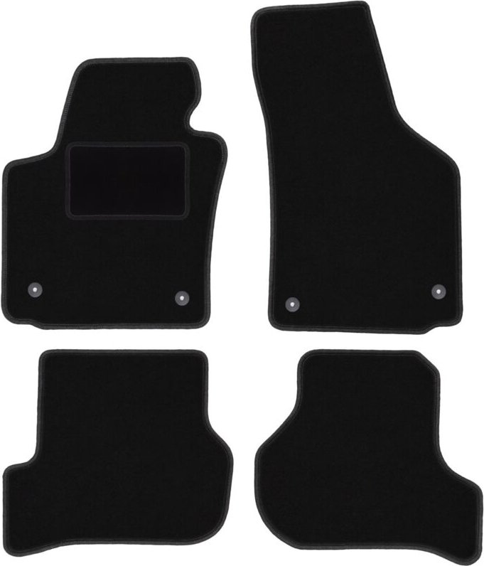 Schwarze Veloursmatten für: Seat Leon II Fließheck (2005-2012)