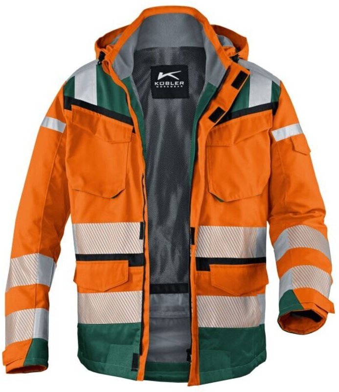 Kübler Wetterjacke reflectiq sympatex psa 2 warnorange/moosgrün Gr. xxl