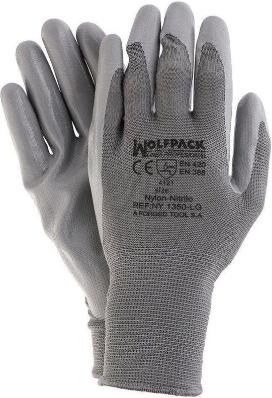 7' Nitril-/imprägnierte Nylonhandschuhe (Paar)