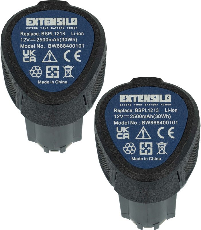 EXTENSILO 2x Akku kompatibel mit Hendi Wireless Kebab-Cutter Küchengerät (2500 mAh, Li-Ion, 12 V)