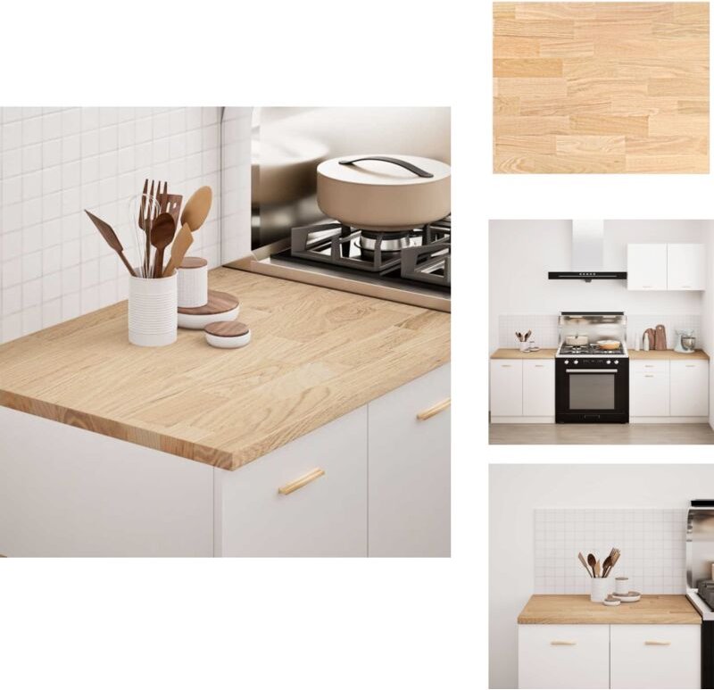 Küchenarbeitsplatte 80x63,5x2,7 cm Massivholz Eiche Rechteckig - Küchenarbeitsplatte - Küchenarbeitsplatten - Arbeitspla...