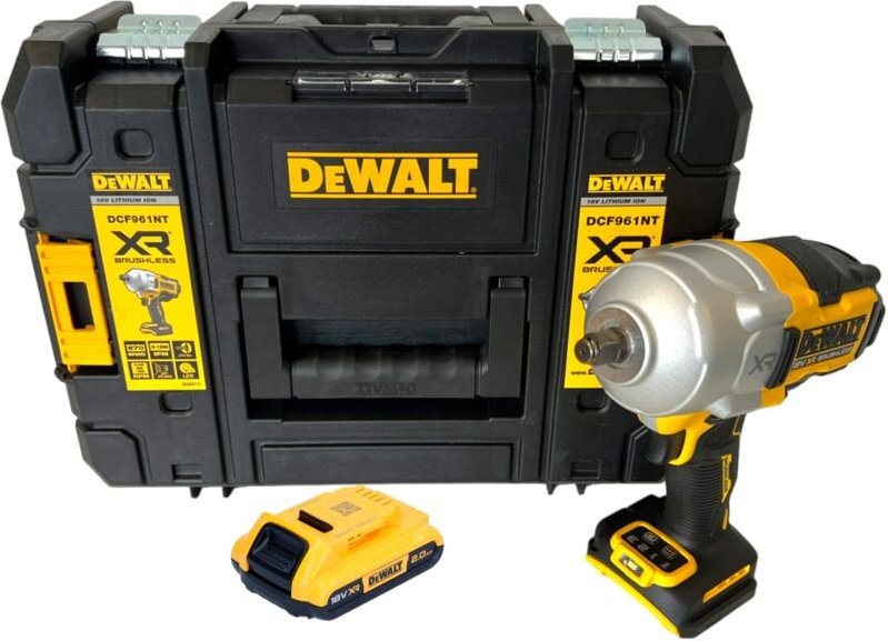 Dcf 961 nt Akku Schlagschrauber 18 v 1632 Nm 1/2' Brushless + 1x Akku 2,0 Ah + tstak - ohne Ladegerät - Dewalt